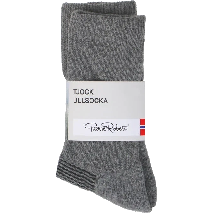 Tjock Ullsocka Ljusgrå Stl. 37-40