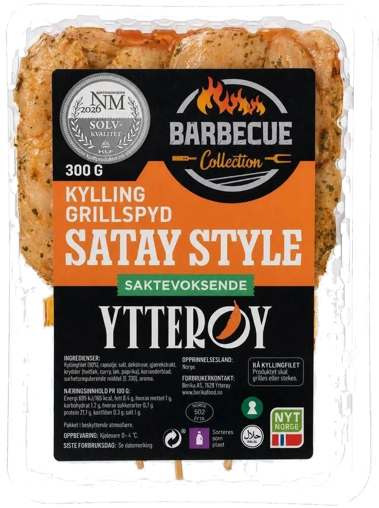 Grillspyd av kyllingfilet satay
