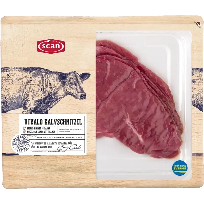 Kalvschnitzel 350g Scan