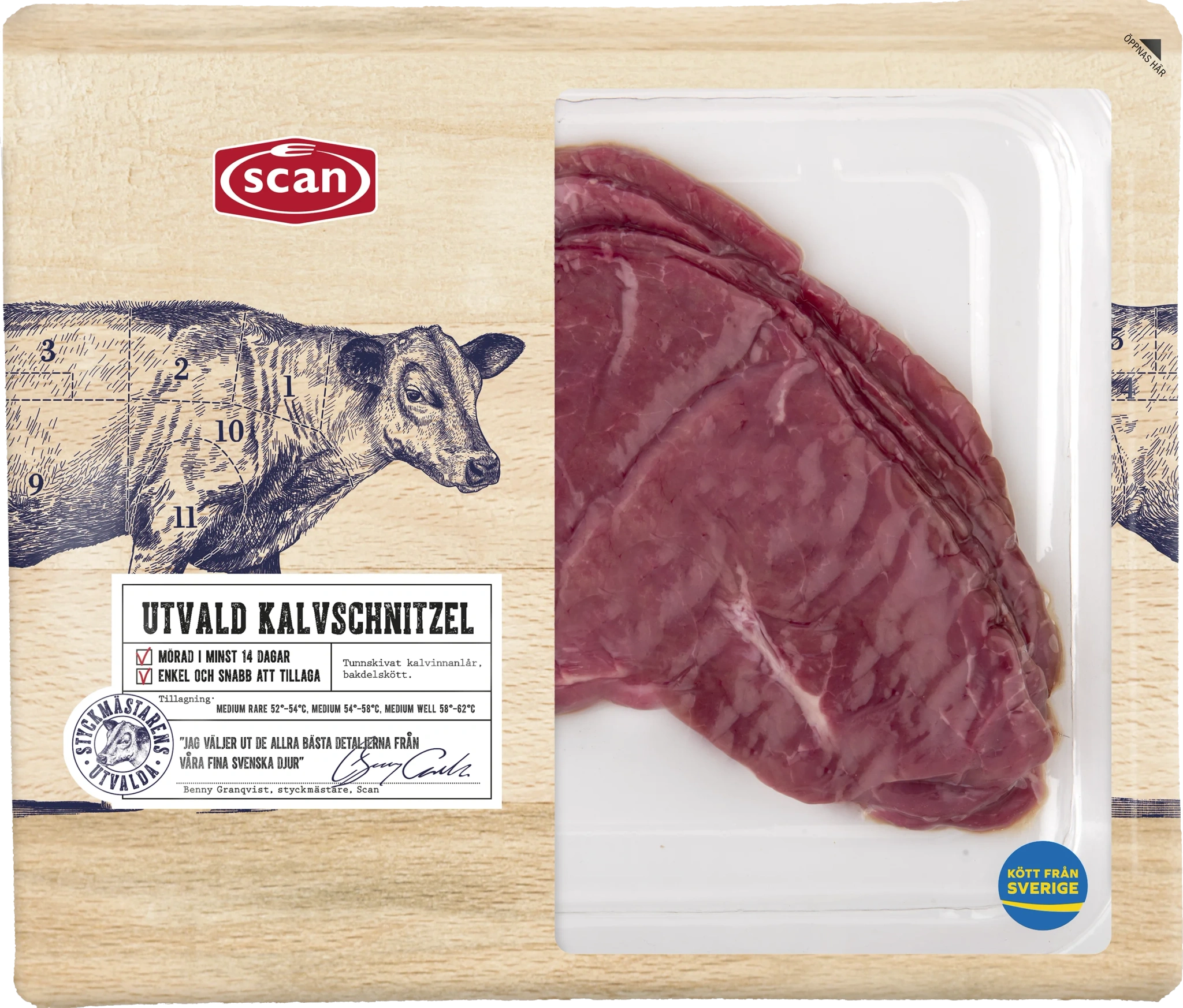 Kalvschnitzel 350g Scan