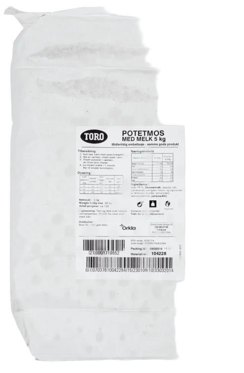Komplett Potetmos m/Melk Toro