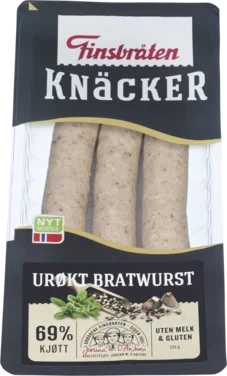 Finsbråten Knäcker Urøkt Bratwurst 225g