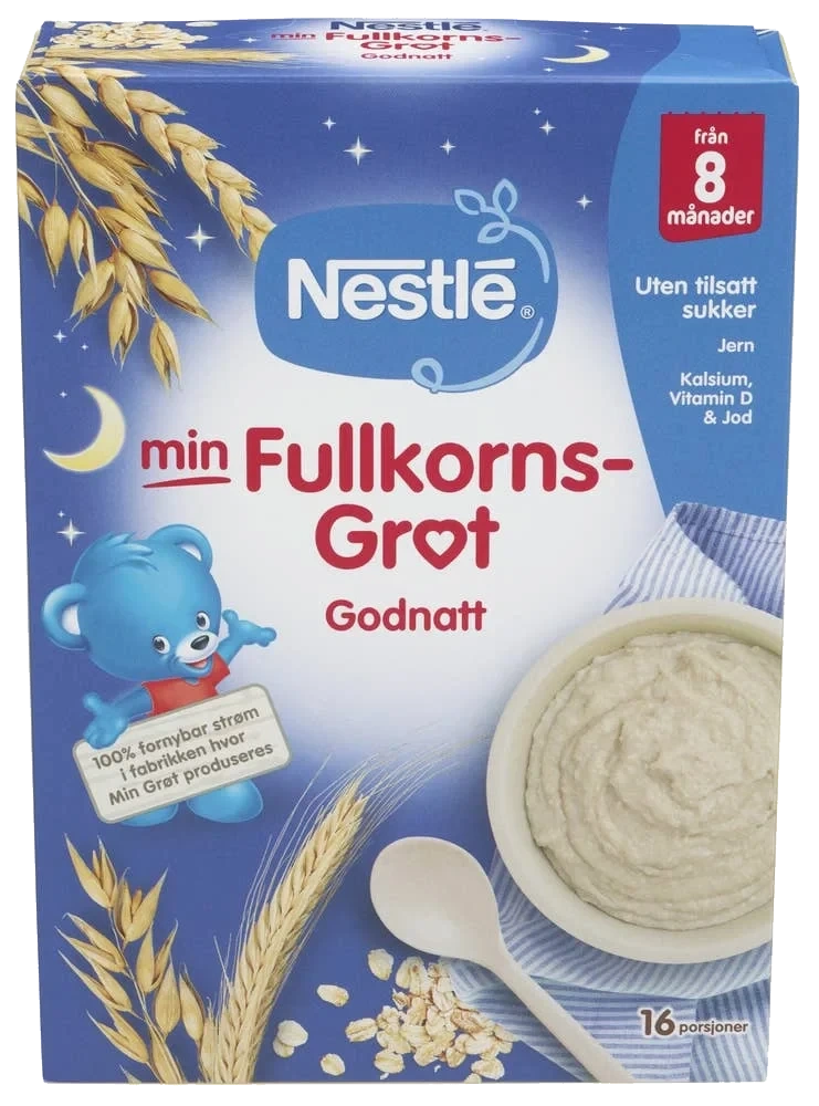 Min Fullkornsgrøt Godnatt fra 8 mnd, 450 g
