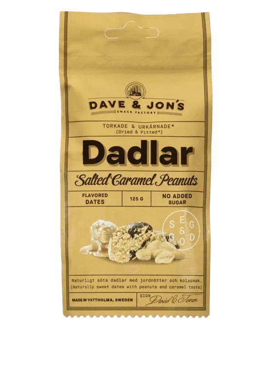 Dadlar Salted Caramel Peanuts 125g Dave & Jon's