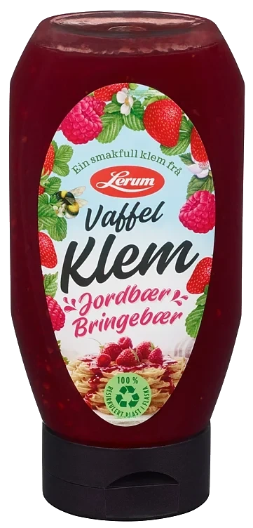 Jordbær/Bringebær Klem 400g Lerum
