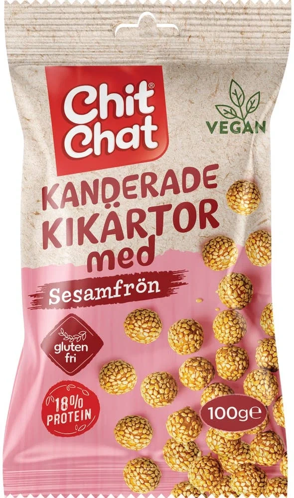 Kanderade Kikärtor med Sesamfrön