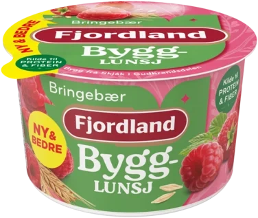 Bygglunsj Bringebær 150g Fjordland
