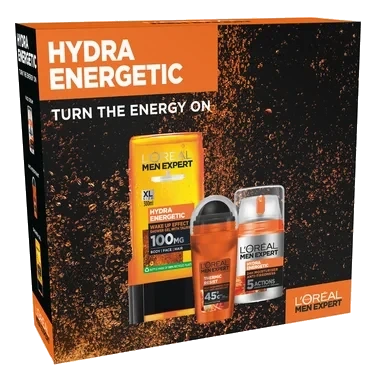 Loreal Hydra Energetic Shower+moisturiser+thermic Resist Deo Rollon
