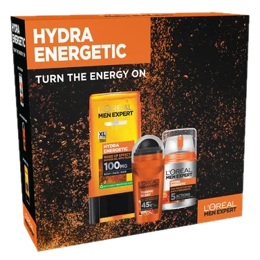 Loreal Hydra Energetic Shower+moisturiser+thermic Resist Deo Rollon