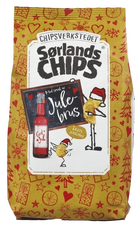 Sørlandschips Julebrus Havsalt 180g