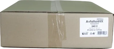 Plastsekk Transparent 100x140 340lt Komprimator *krt A 40 stk