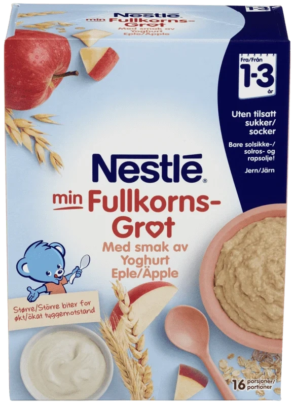 Nestlé Min Grøt Fullkorn Yoghurt, Eple 1år