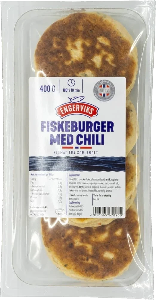 Fiskeburger med chili