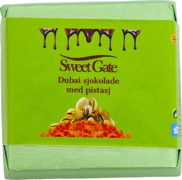 Dubai Sjokolade med Pistasj 20g X 48stk
