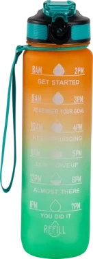 Drikkeflaske Orange And Green 1000ml Hollywood Motivational Bottle