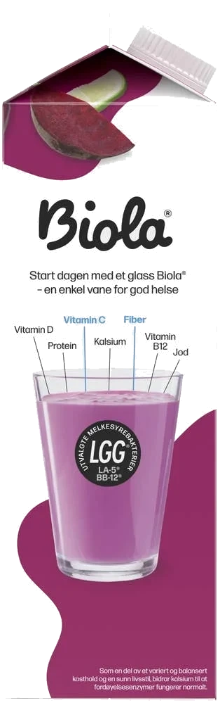 Biola® yoghurtdrikk rødbet, eple & lime