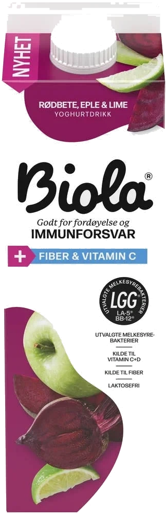 Biola® yoghurtdrikk rødbet, eple & lime