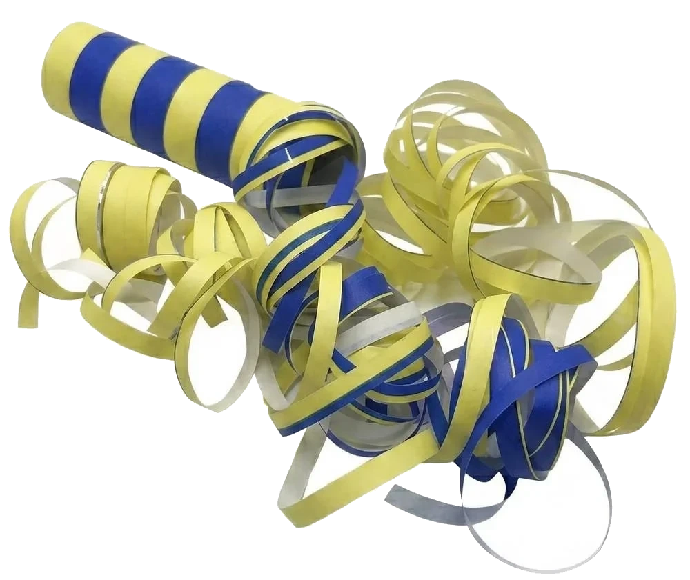 Serpentin Gul & Blå