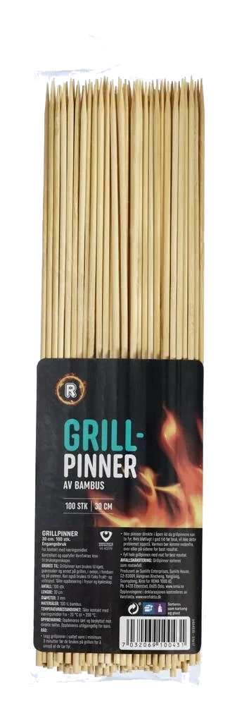Grillpinner av bambus