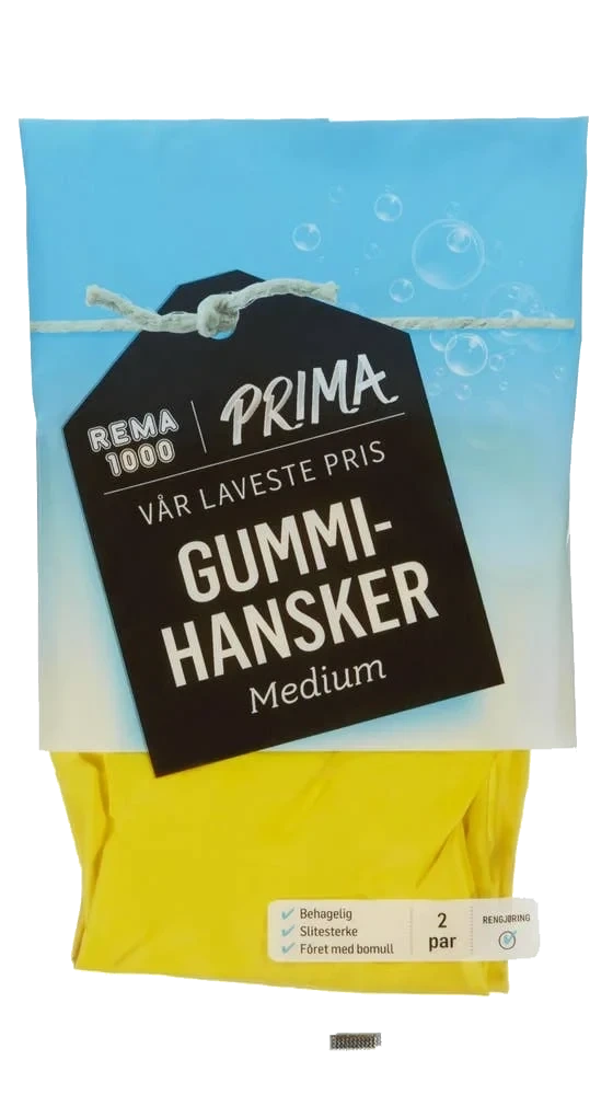 Gummihansker Medium, 2 par, 2 stk
