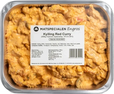 Kylling Red Curry, 2500g, Frossen, Matspecialen Engros