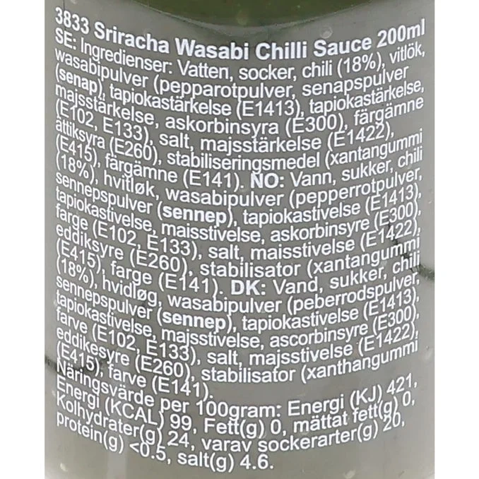 Kryddhuset Chilisås Sriracha Wasabi