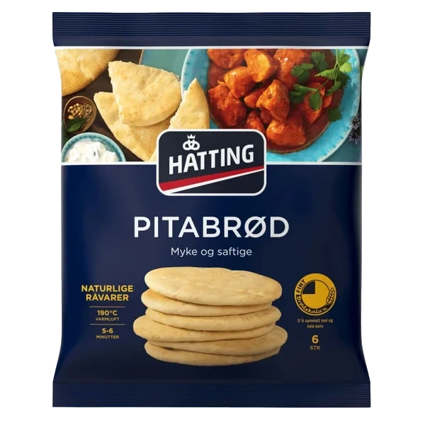 Pitabrød Fine 6stk 400g Hatting