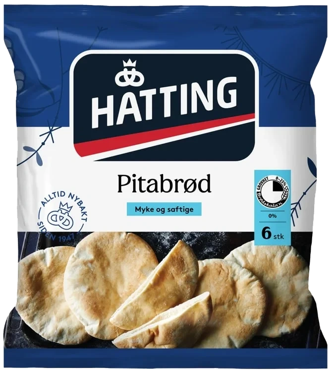 Pitabrød Fine 6stk 400g Hatting