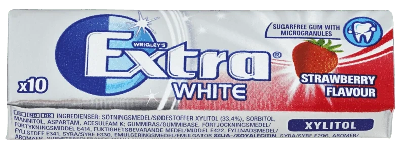 Extra White Strawberry Tyggis