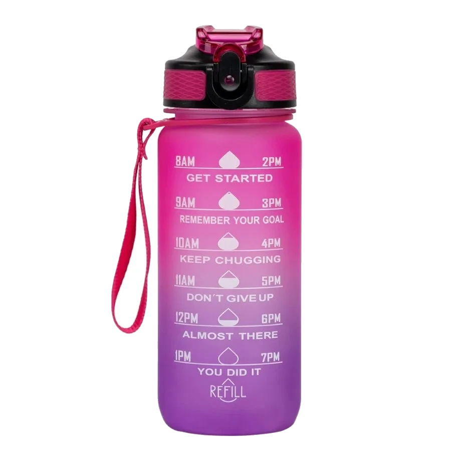 Motivasjonsflaske Lilla/Rosa 600 ml