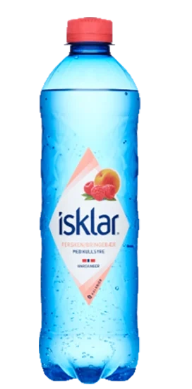 Isklar Fersken/Bringebær 0,5l