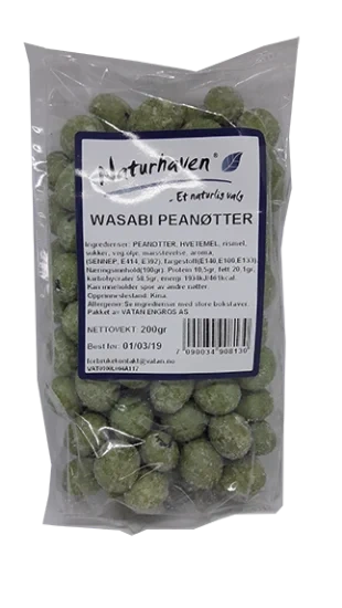 Wasabi Peanøtter Naturhaven 200 gr