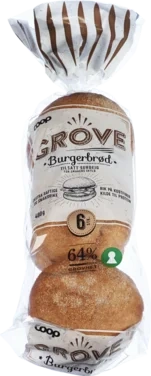 Coop Grove Burgerbrød 480g
