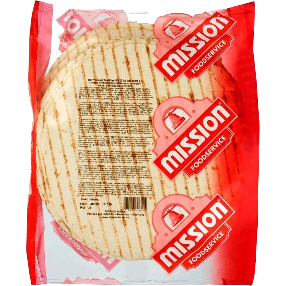 Mission Tortilla Wrap Grillmerket Frys 8x18stk 30cm