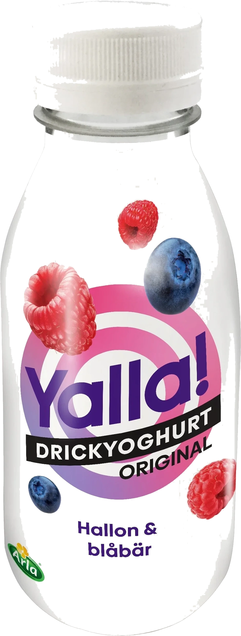 Yalla drickyoghurt hallon / blåbär 350 ml