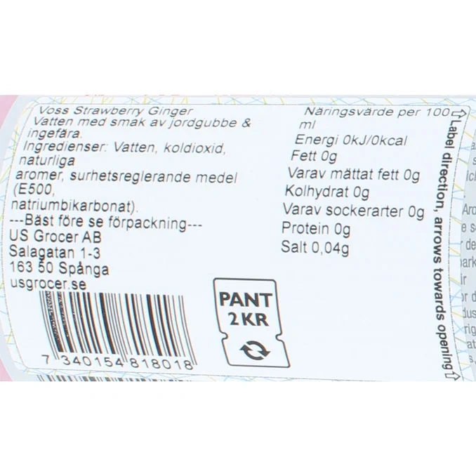 Kolsyrat Vatten Strawberry Ginger 10-pack