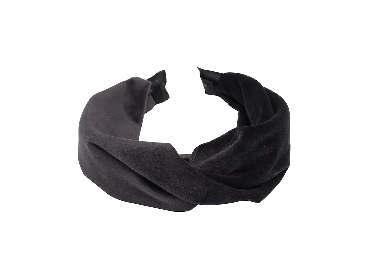 Dark Velor Folded Hair Hoop