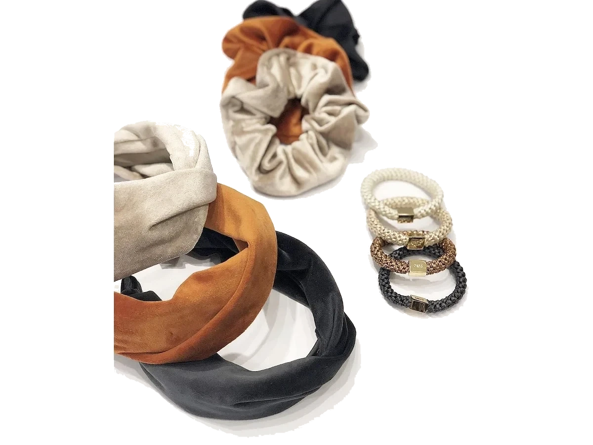 Dark Velor Folded Hair Hoop