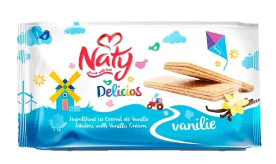 Naty Wafers Vanilje 160g
