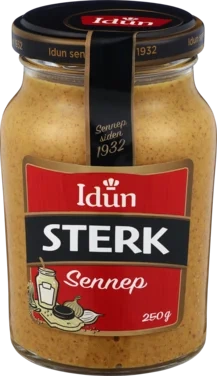 Sennep Sterk 250g glass Idun