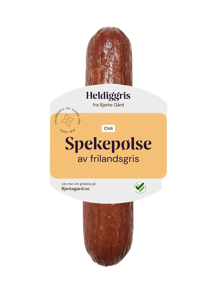 Heldiggris Spekepølse Chili 200g