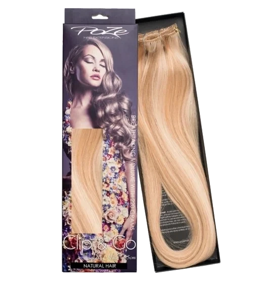 Poze Hairextensions Poze Clip&Go Løshår Miss Volume 55cm 7stk P12NA/10B Sunk beige