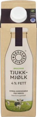 Økologisk Tjukkmjølk Fra Røros 4% Fett