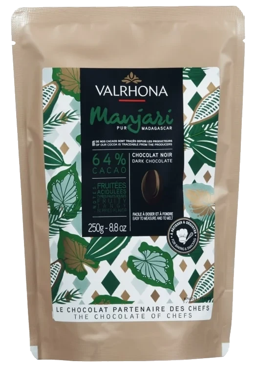 Mørksjokolade 64% Manjari Hjemmebaking 250g Valrhona