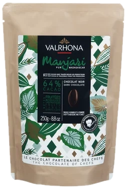 Mørksjokolade 64% Manjari Hjemmebaking 250g Valrhona