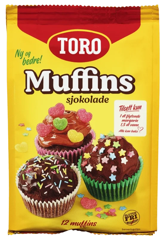 Muffins Mix Sjokolade 342g Toro