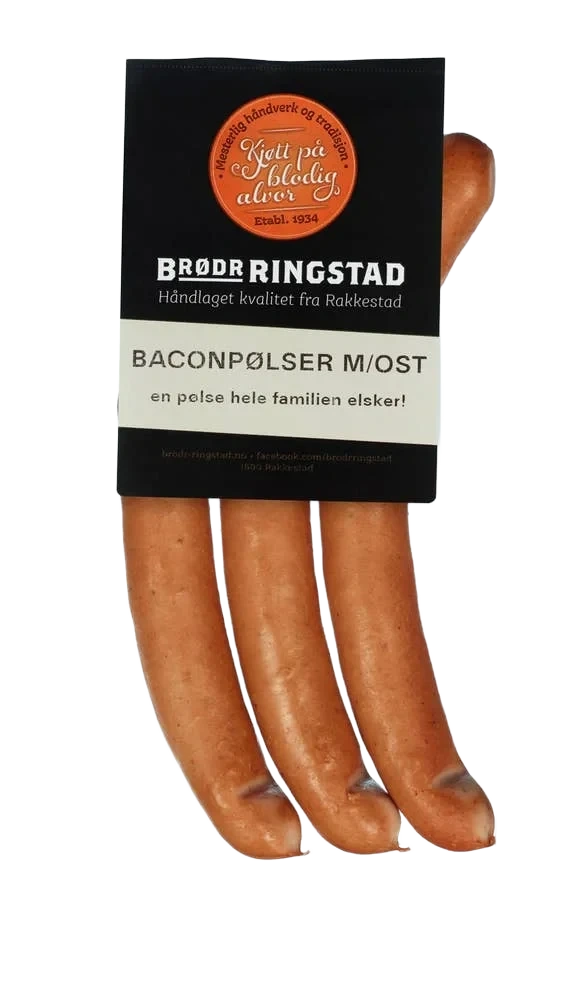 Baconpølser m/Ost 300g Brødr.Ringstad