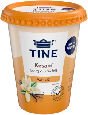 Kesam Vanilje Laktfri. 420g Tine