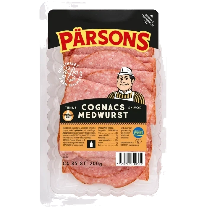 Cognacsmedwurst Tunna Skivor 200g Pärsons