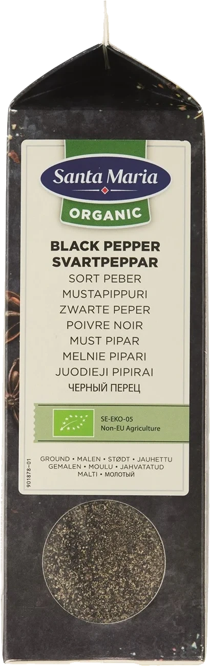 Svartpeppar Malen Organic